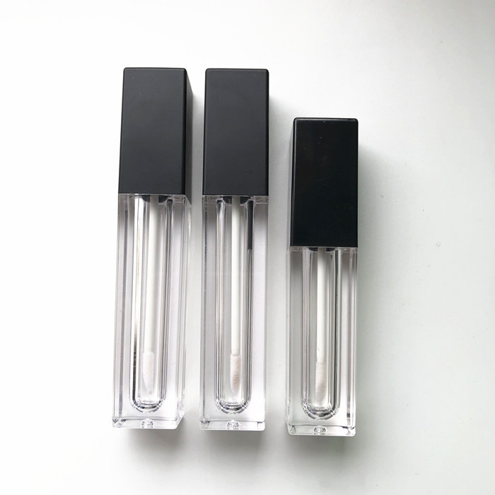 5ml  empty clear lip custom gloss tube with brush